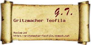 Gritzmacher Teofila névjegykártya